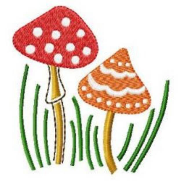 Picture of Tall Mushrooms Machine Embroidery Design
