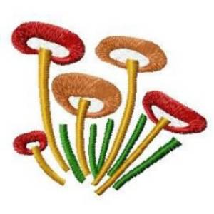 Picture of Mushroom Group Machine Embroidery Design