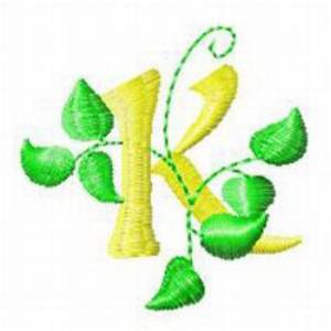 Picture of Vine Letter K Machine Embroidery Design