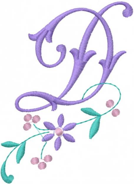 Picture of Floral Alphabet Machine Embroidery Design