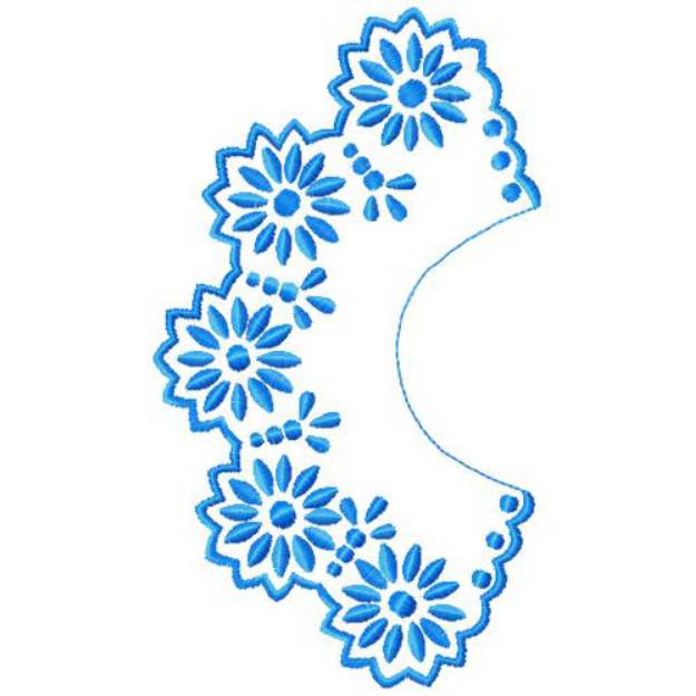 Picture of Flower Collar Machine Embroidery Design