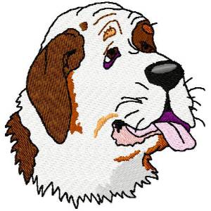 Picture of St. Bernard Dog Machine Embroidery Design