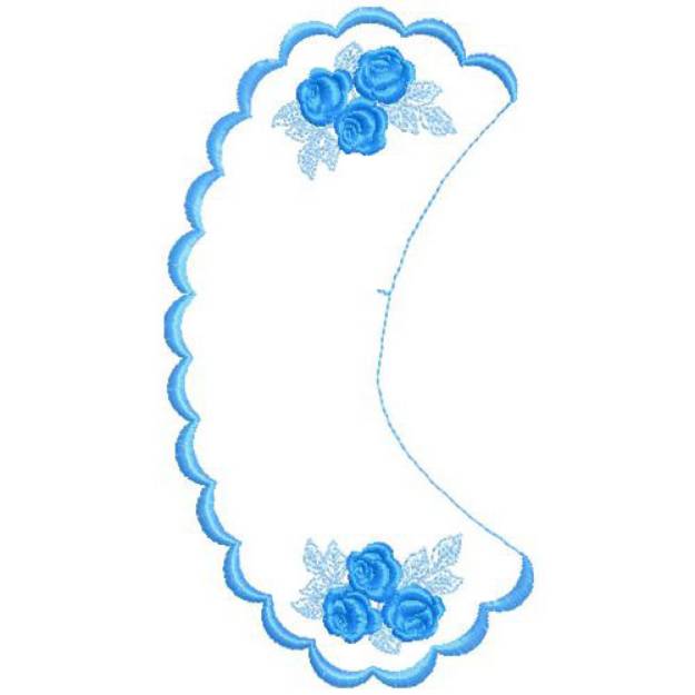 Picture of Floral Collar Machine Embroidery Design