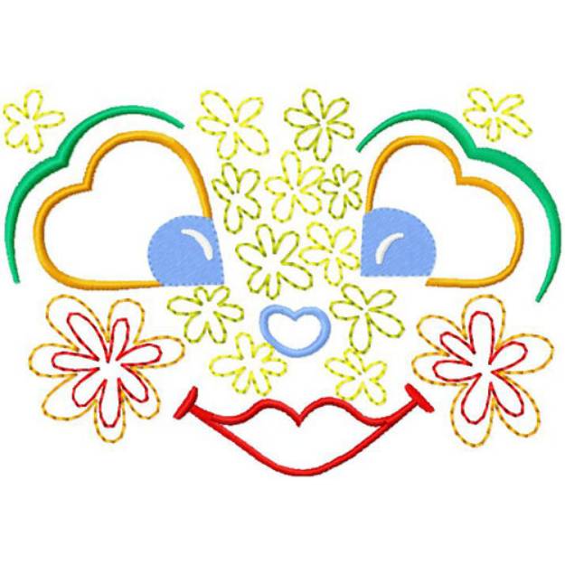 Picture of Valentines Face Machine Embroidery Design