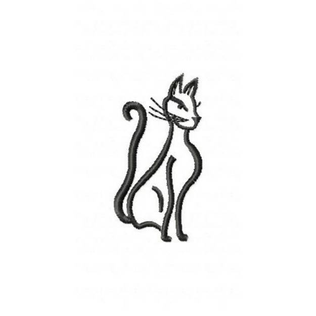 Picture of Cat 1 Machine Embroidery Design