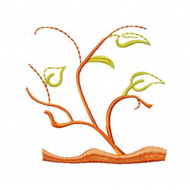 Picture of Tree With Leaves Machine Embroidery Design