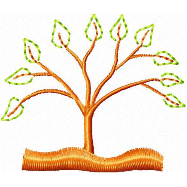Picture of Tree With Leaves 2 Machine Embroidery Design
