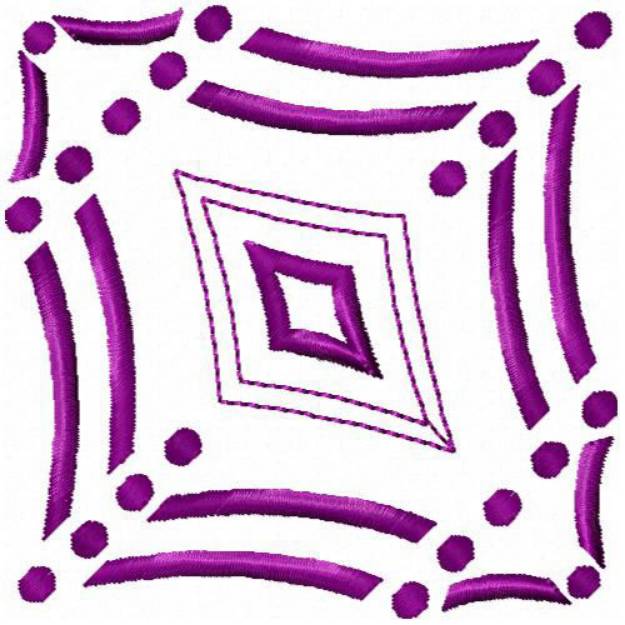 Picture of Diamond & Dots 2 Machine Embroidery Design