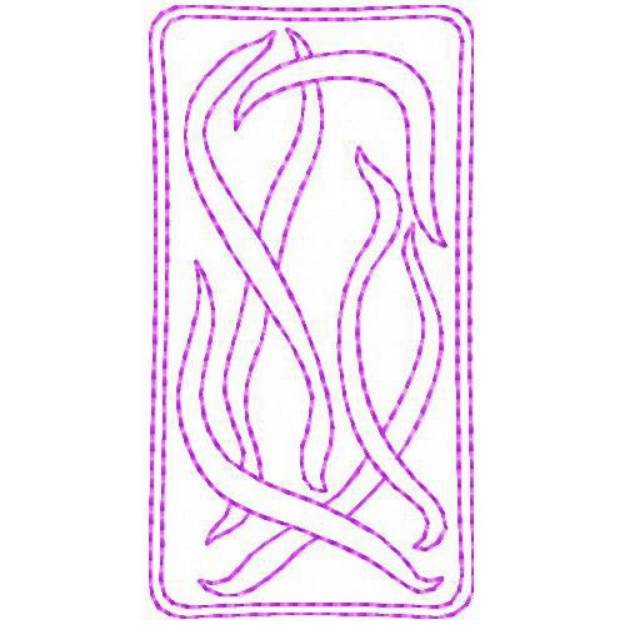 Picture of Swirl Outlines In A Frame Machine Embroidery Design