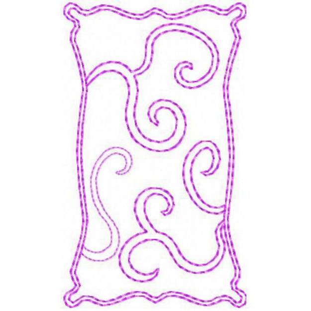 Picture of Scrollwork Outlines In Frame Machine Embroidery Design