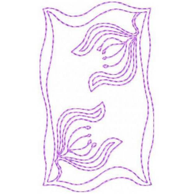 Picture of Flower Outlines In A Frame Machine Embroidery Design