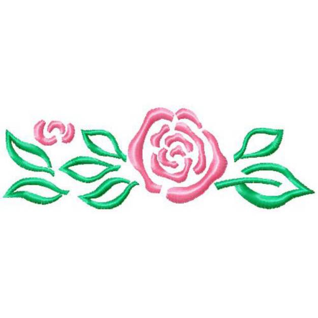 Picture of Rose 2 Machine Embroidery Design