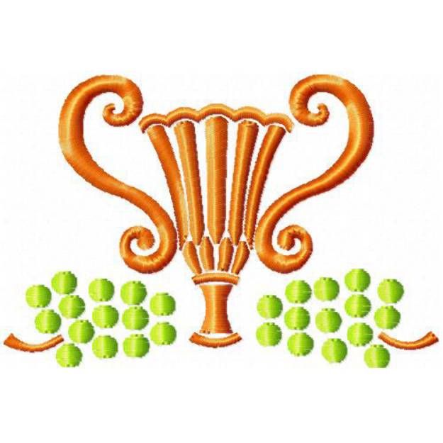 Picture of Loving Cup & Grapes Machine Embroidery Design