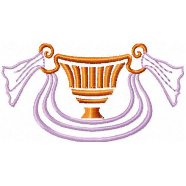 Picture of Loving Cup & Scarf Machine Embroidery Design