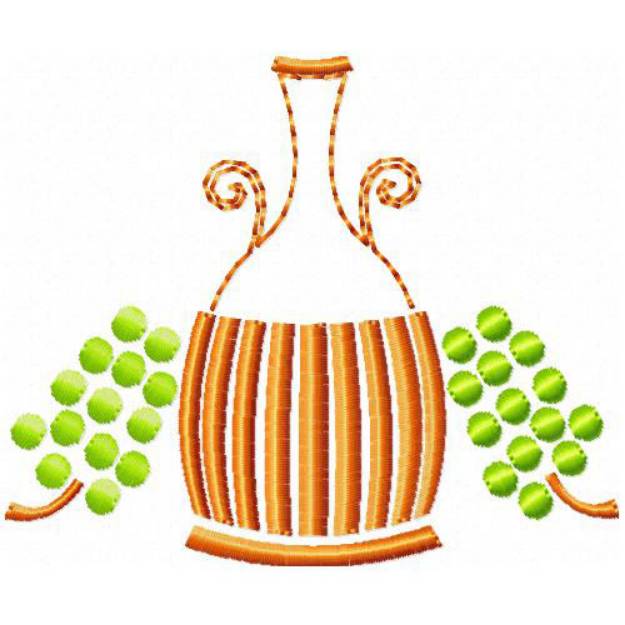 Picture of Italian Wine Bottle Machine Embroidery Design