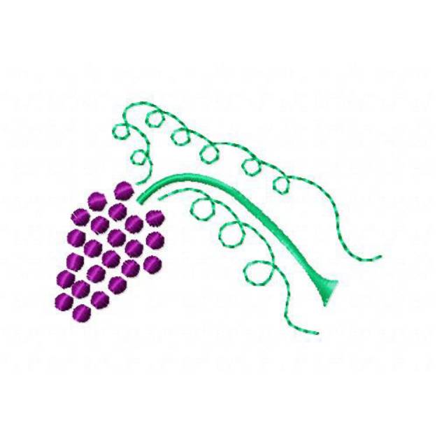 Picture of Grape Bunch & Tendrils Machine Embroidery Design