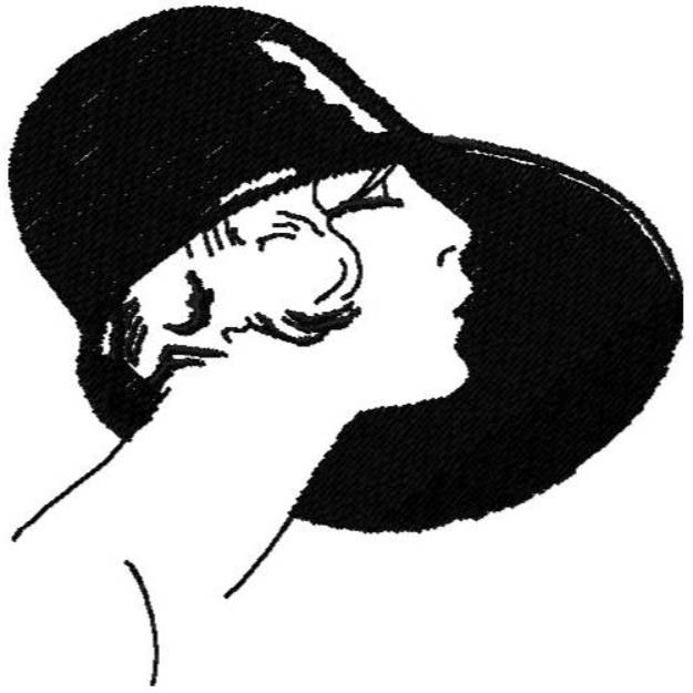 Picture of Art Deco Hat Fashion 3 Machine Embroidery Design