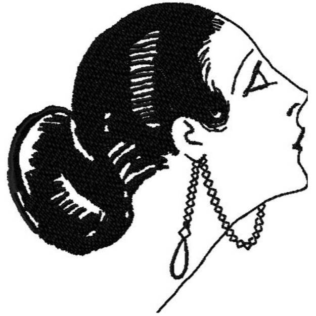 Picture of Art Deco Hair Fashon 4 Machine Embroidery Design