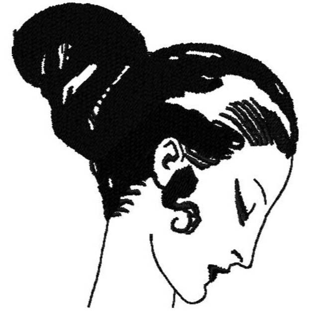 Picture of Art Deco Hairstyle 7 Machine Embroidery Design