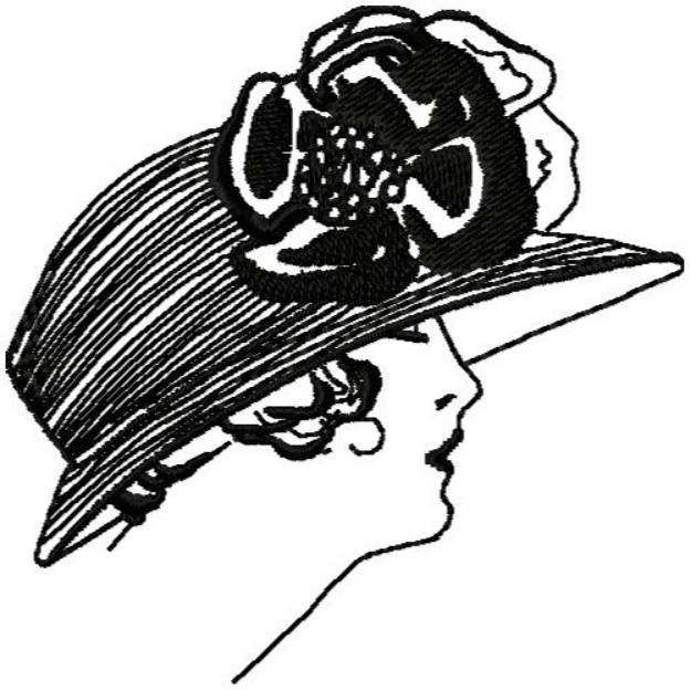 Picture of Art Deco Hat Fashion 9 Machine Embroidery Design