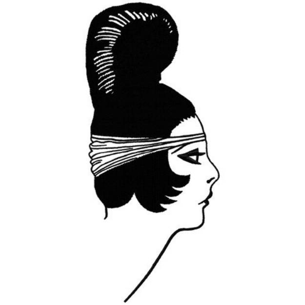 Picture of Art Deco Hairstyle Machine Embroidery Design