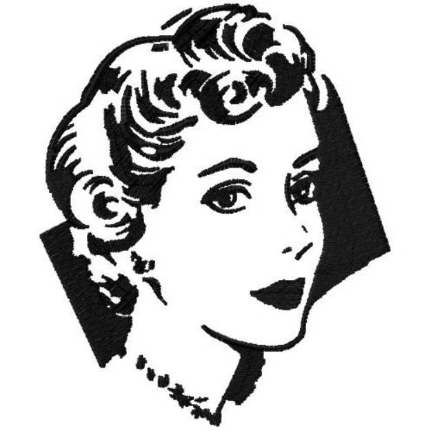 Picture of Vintage Hairstyle Machine Embroidery Design