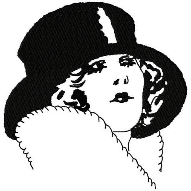 Picture of Art Deco Top Hat Machine Embroidery Design