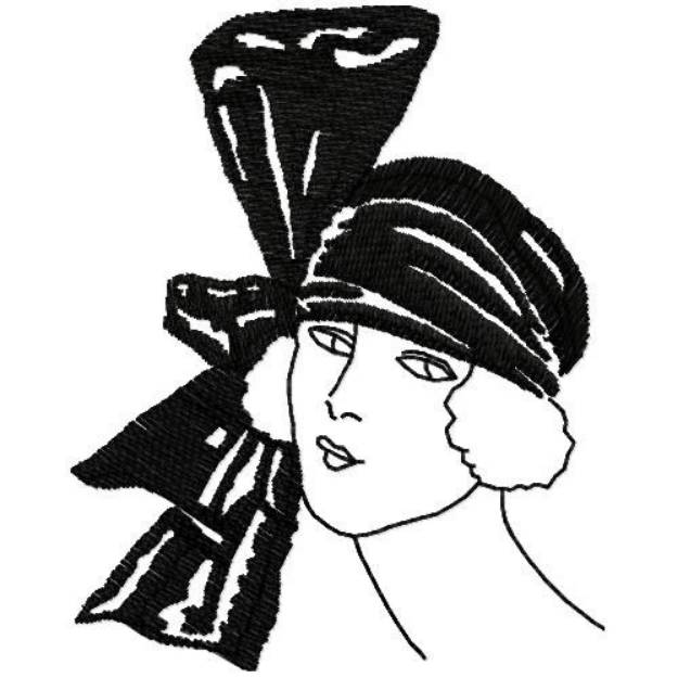 Picture of Scarf With Large Bow Machine Embroidery Design
