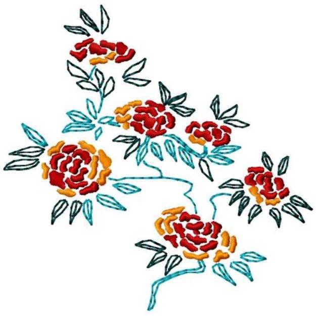 Picture of Blossoms Machine Embroidery Design