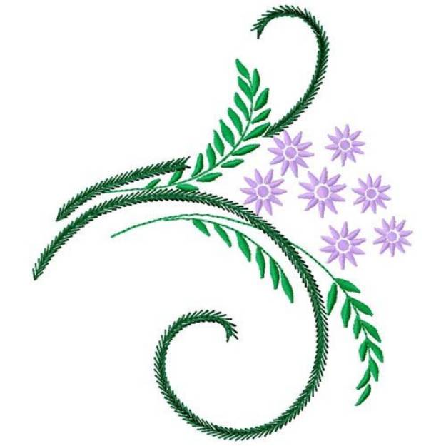 Picture of Fern & Flowers Machine Embroidery Design