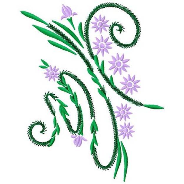 Picture of Ferns & Flowers 2 Machine Embroidery Design