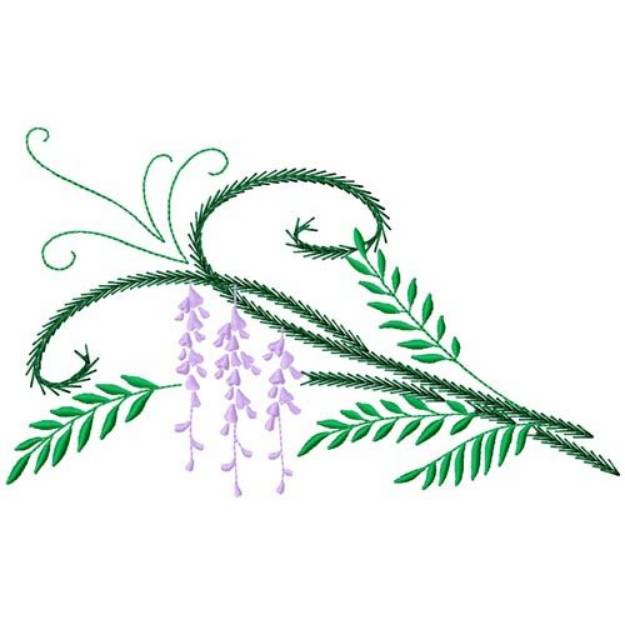 Picture of Ferns & Flowers 3 Machine Embroidery Design