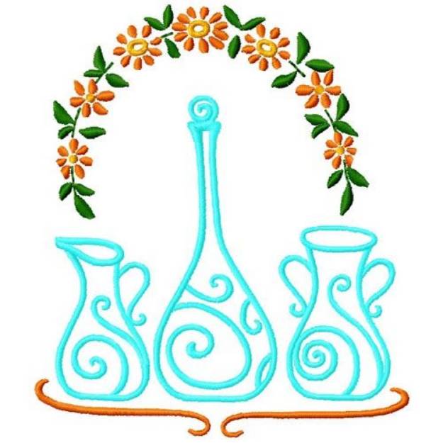 Picture of Carafe Pitcher & Vase Machine Embroidery Design