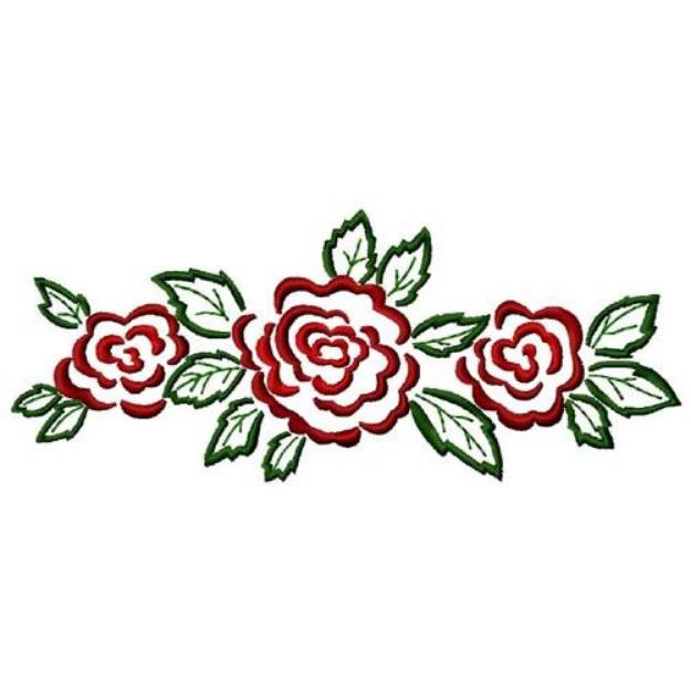 Picture of Rose Border Machine Embroidery Design