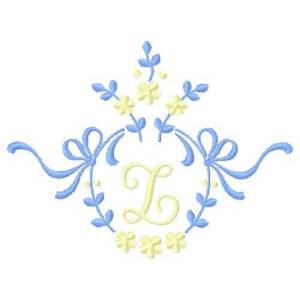 Picture of Floral Monogram Z Machine Embroidery Design