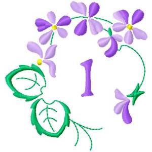 Picture of Floral Monogram I Machine Embroidery Design
