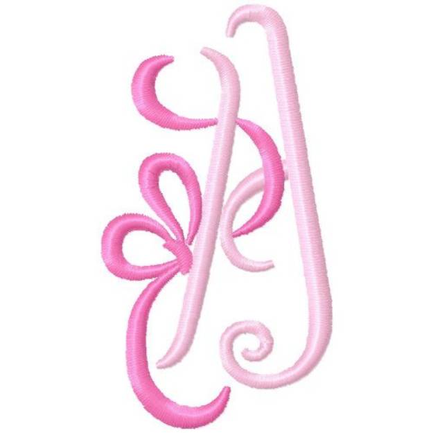 Picture of Bow Monogram A Machine Embroidery Design