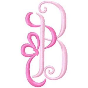 Picture of Bow Monogram B Machine Embroidery Design