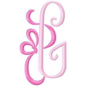 Picture of Bow Monogram G Machine Embroidery Design