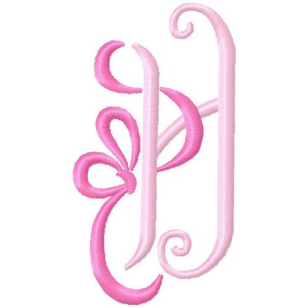 Picture of Bow Monogram H Machine Embroidery Design