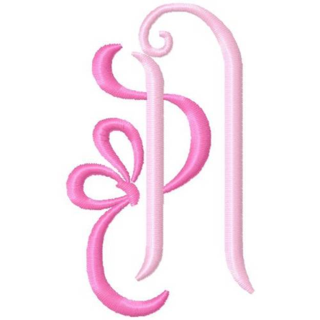 Picture of Bow Monogram N Machine Embroidery Design