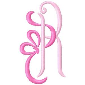 Picture of Bow Monogram R Machine Embroidery Design