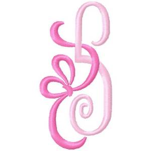 Picture of Bow Monogram S Machine Embroidery Design