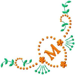 Picture of Monogram M Machine Embroidery Design