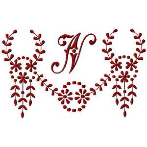 Picture of Monogram N Machine Embroidery Design