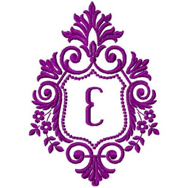 Picture of Crest Monogram E Machine Embroidery Design