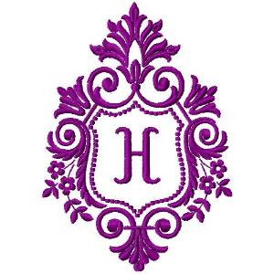 Picture of Crest Monogram H Machine Embroidery Design