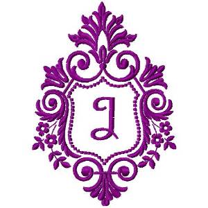 Picture of Crest Monogram J Machine Embroidery Design