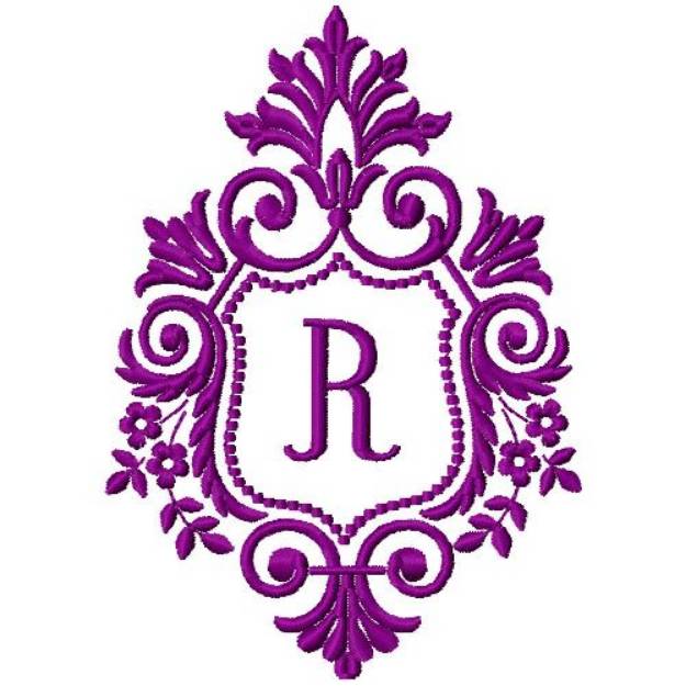 Picture of Crest Monogram R Machine Embroidery Design