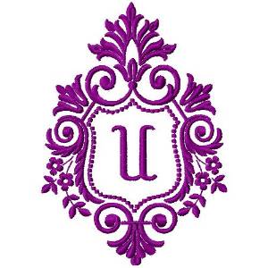 Picture of Crest Monogram U Machine Embroidery Design